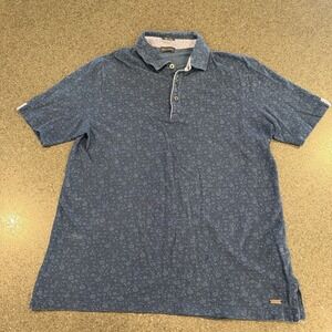 Paul And Shark All Over Floral Print Medium Cotton SS Polo